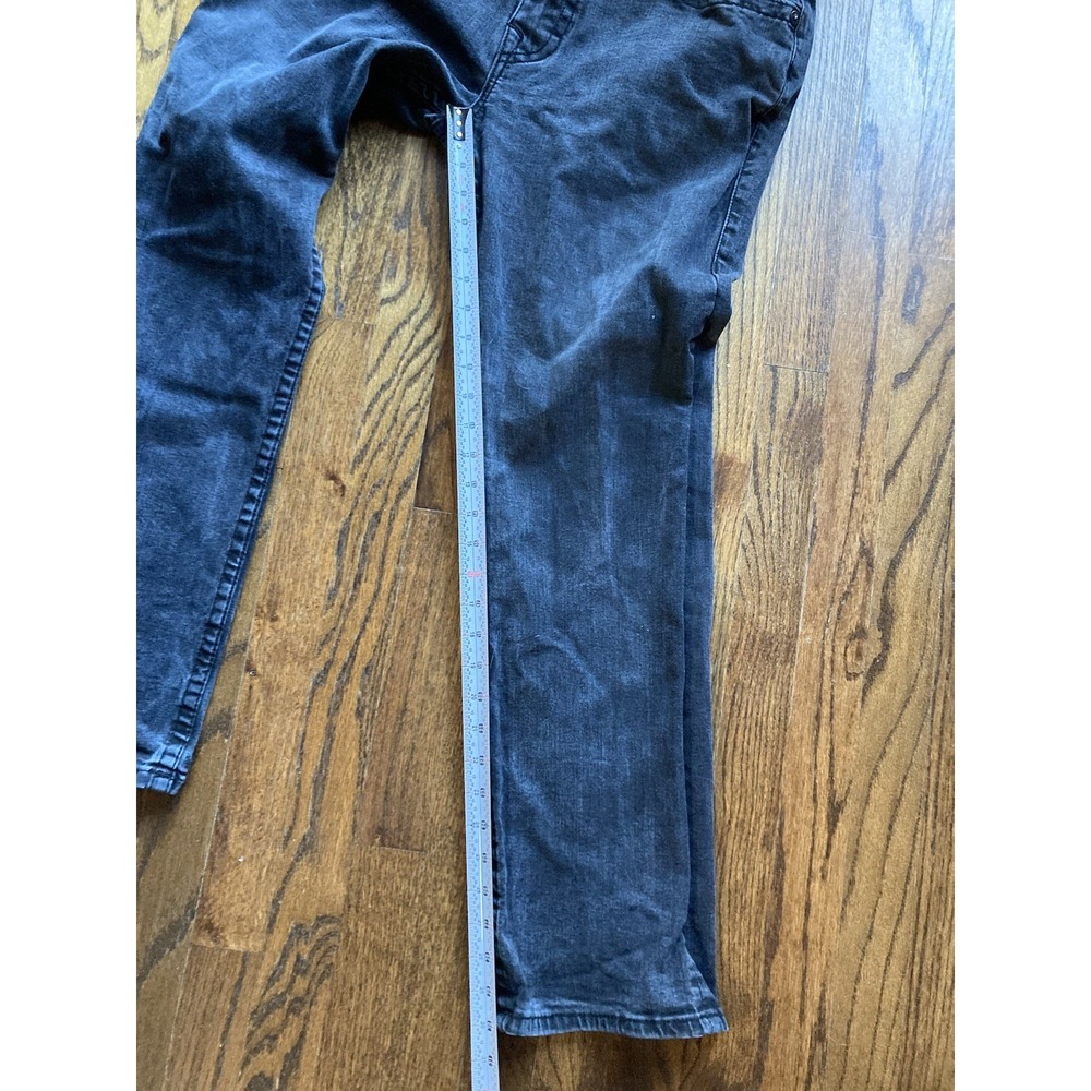True Religion Jeans Mens 36x30 Black Ricky Relaxed Straight Pocket Flap Stretch - Picture 4 of 13